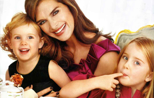 Brooke con i figli