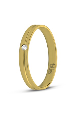 Bliss fede YOU&ME in oro giallo e 1 diamante