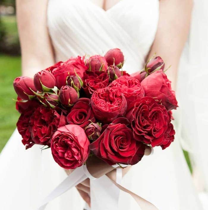 bouquet sposa rosso 2023