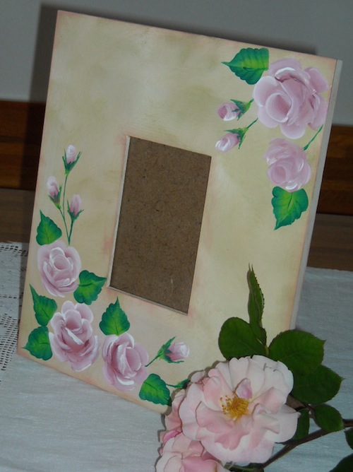 Decoupage cornice con le rose