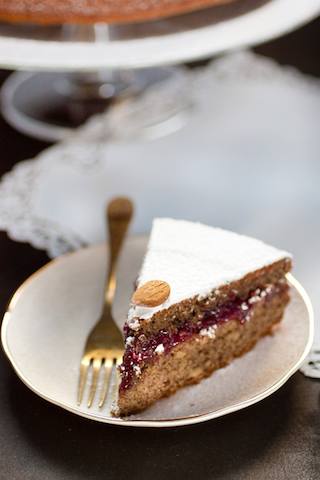 torta al grano saraceno e mirtilli