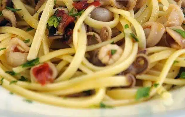 linguine con polipetti