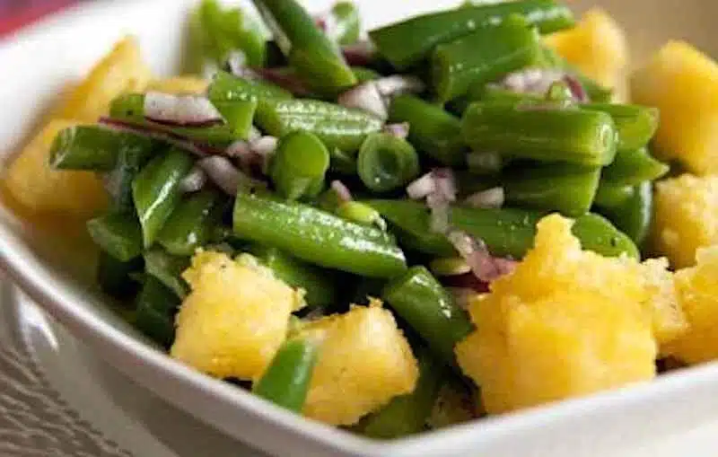 polenta pronta e fagiolini