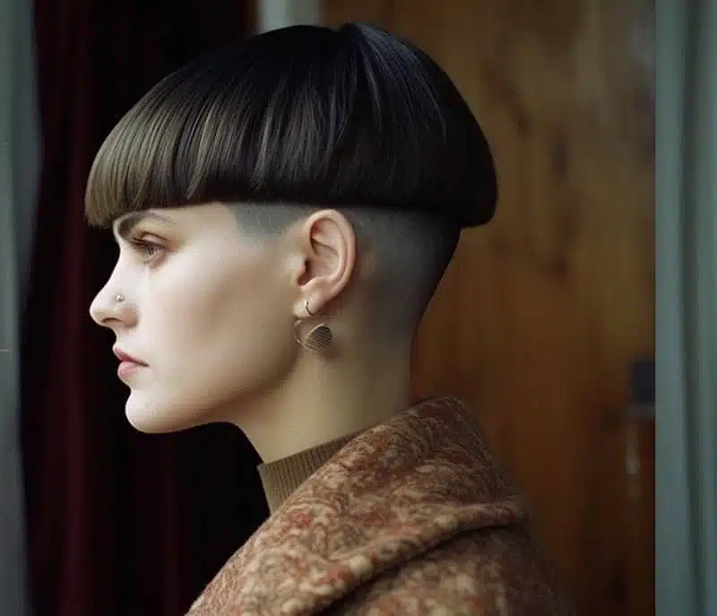 caschetto corto capelli rasati