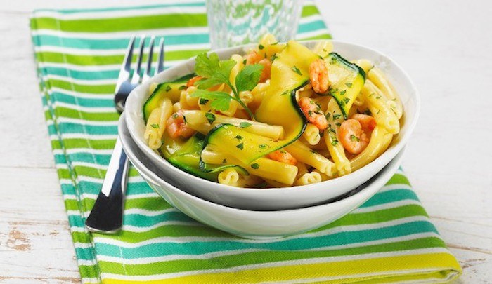 pasta con gamberi e zucchine