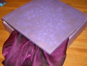 hobby-decoupage scatola lilla