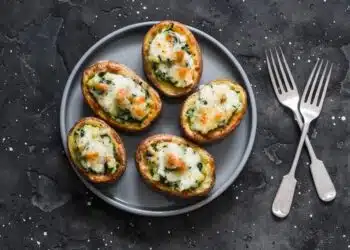 patate al forno ripiene spinaci e formaggio
