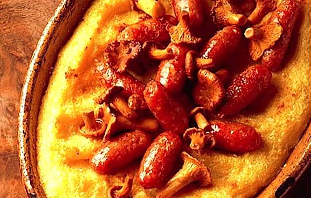 polenta salsiccia e funghi