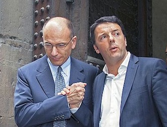 Matteo Renzi e Enrico Letta