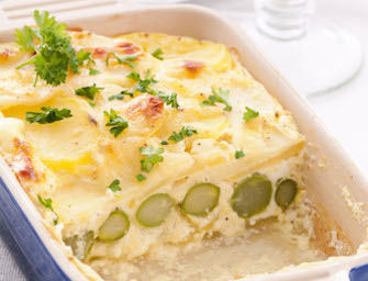 asparagi patate al forno