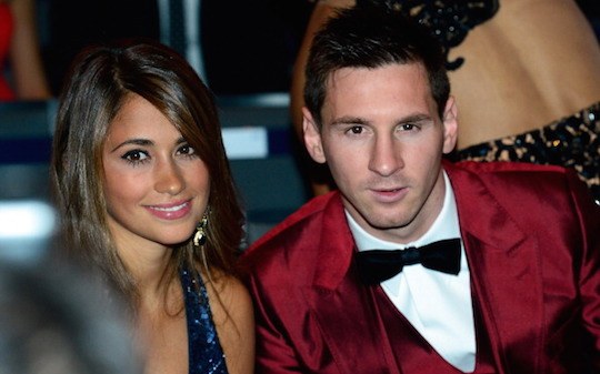 donne dei campioni mondiali calcio brasile Messi con Antonella Roccuzzo