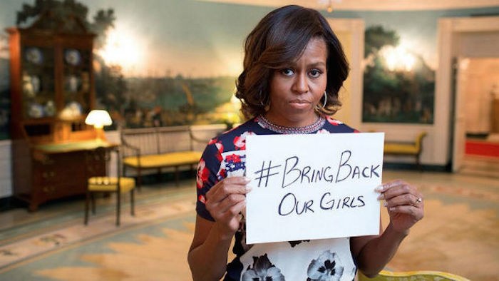 Michelle Obama- campagna ragazze nigeriane rapite