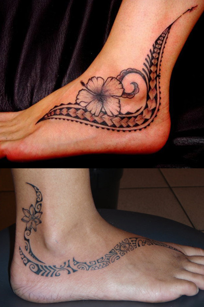 tatuaggio tribale maori fiori