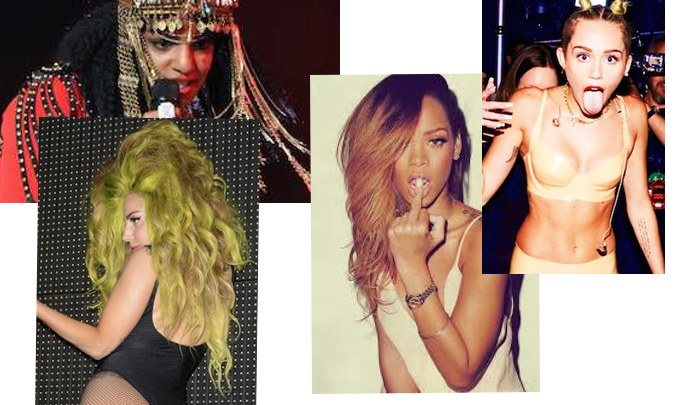 MIA Lady Gaga Rihanna Miley Cyrus