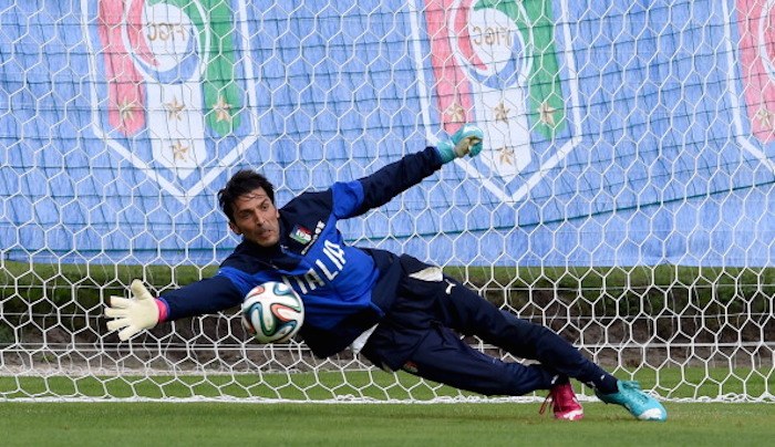 Buffon allenamento Brasile