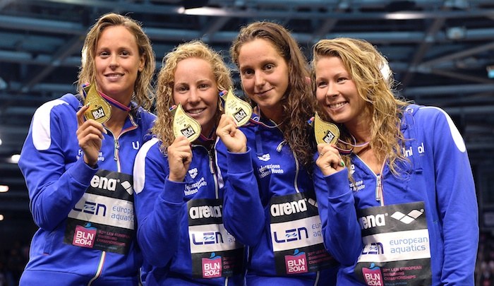 europei-nuoto-Berlino-staffetta-donne-medaglia-oro.