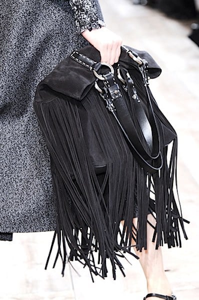Borsa nera con frange