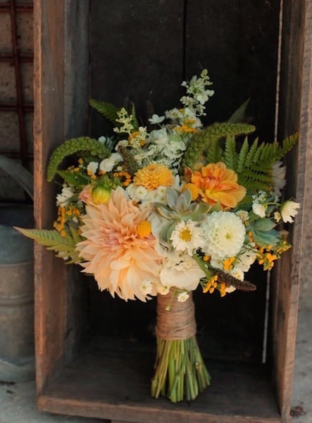 bouquet sposa 2015 con piante grasse