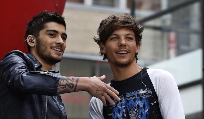 Zayn Malik Louis Tomlinson of One Direction appear on NBC's 'Today' show at Rockefeller Center New York