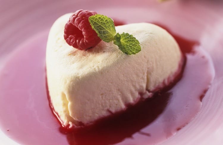 semifreddo ricotta a forma di cuore