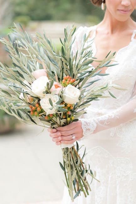 bouquet sposa rami ulivo
