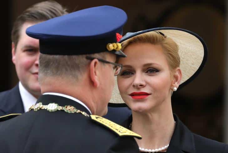 Prince Albert II of Monaco and his wife Princess Charlene attend the celebrations marking Monaco’s National Day at the Monaco Palace