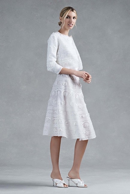 oscar_de_la_renta abito da sposa corto inverno 2017