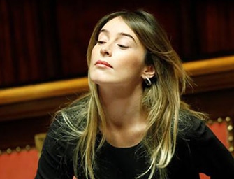 Italy’s Reforms Minister Boschi looks on at the Senate in Rome