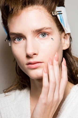 unghie lunghe nude rosa inverno 2017