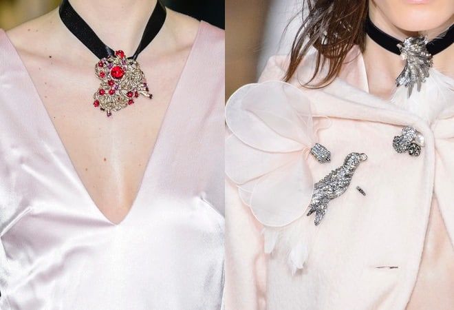 collari in velluto con strass moda 2018
