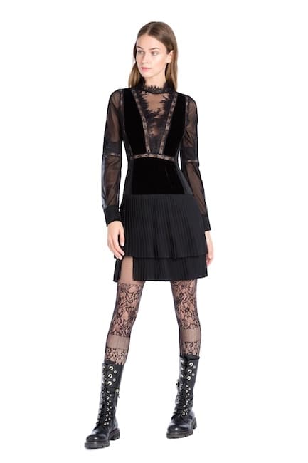 Twinset abito nero inverno 2017 2018
