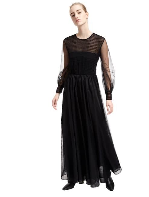 sportmax abito elegante nero inverno 2017 2018