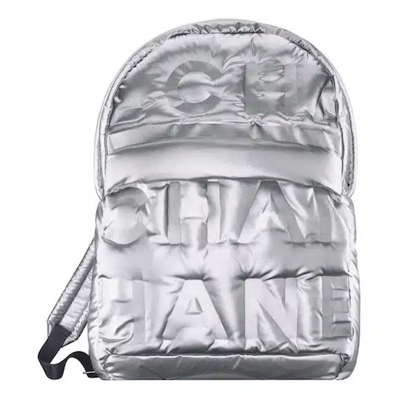 zaino chanel donna argento inverno 2017 2018