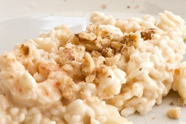 Ricette Natale 2017 Risotto champagne noci gamberi
