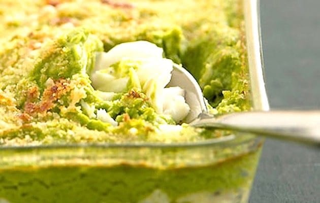 verza e baccala al forno