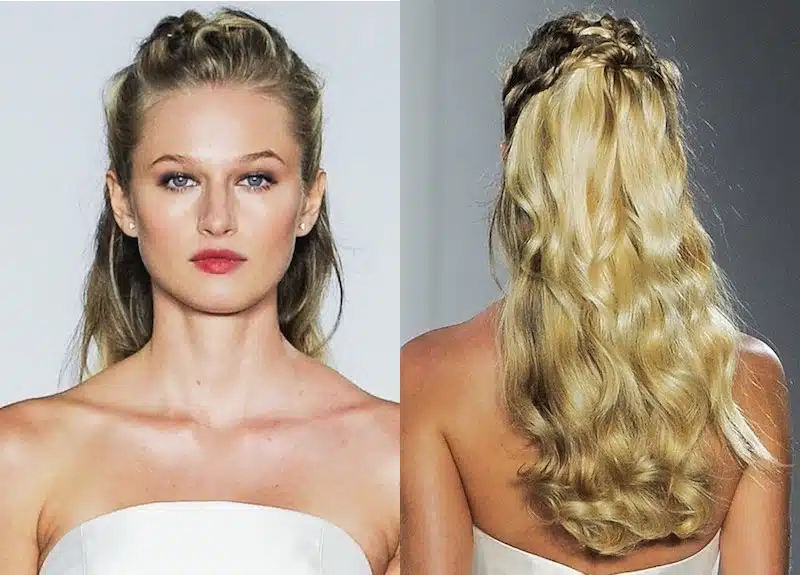 Semiraccolto capelli sposa 2018
