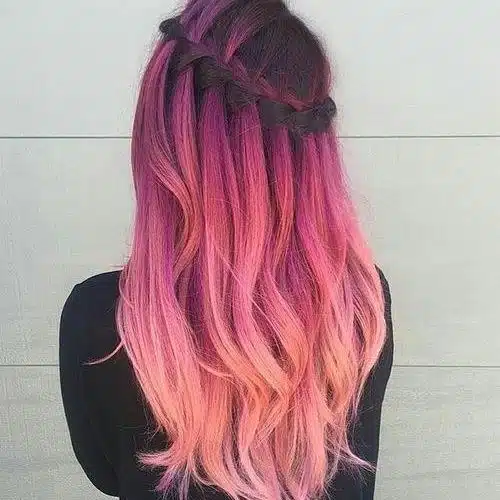 capelli sposa pink ombre