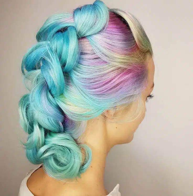 capelli sposa rainbow acconciatura 2018