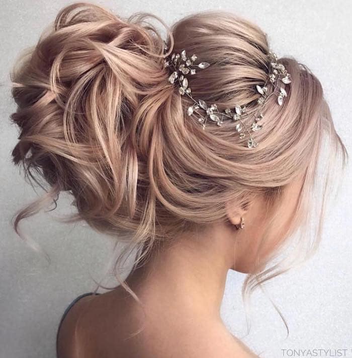 hignon capelli sposa biondo rosa