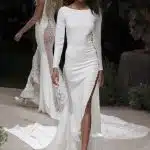 Abito da sposa con spacco Pronovias 2019