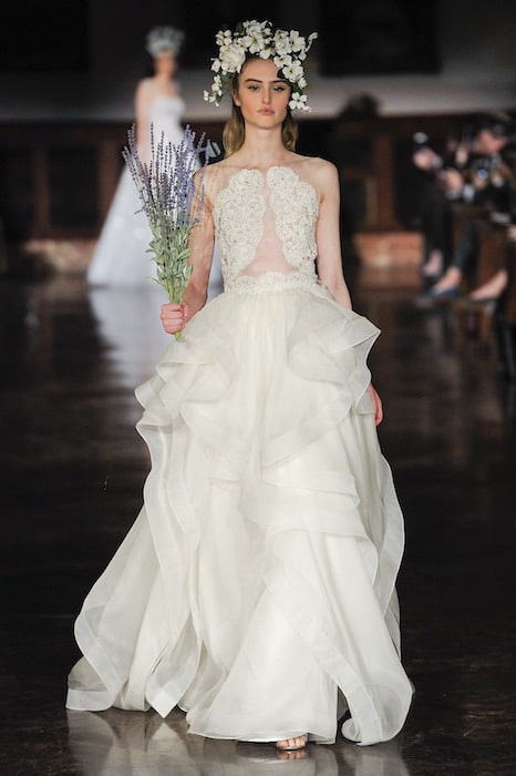 Reem Acra sposa estate 2019 abito gonna ampia