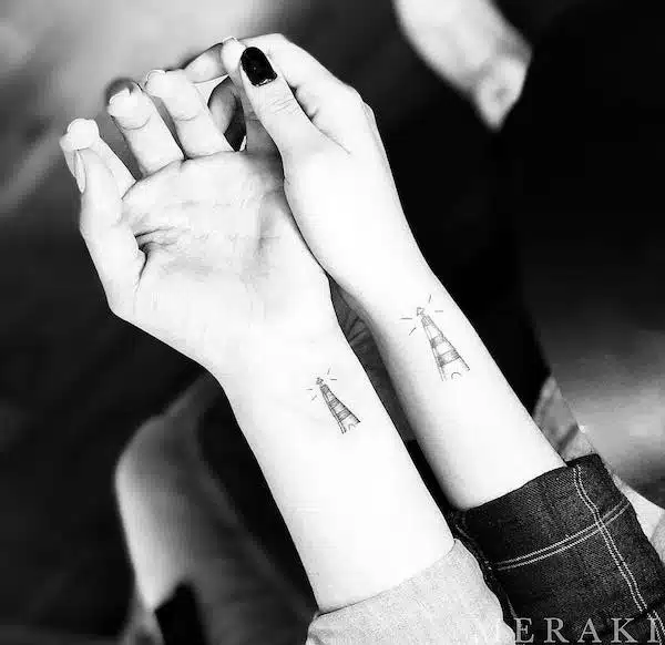 tattoo di coppia polso simboli