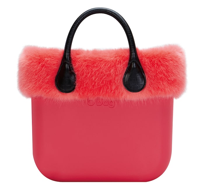 borsa o bag inverno con bordo in pelliccia