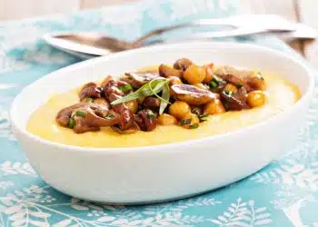 polenta in pentola a pressione funghi