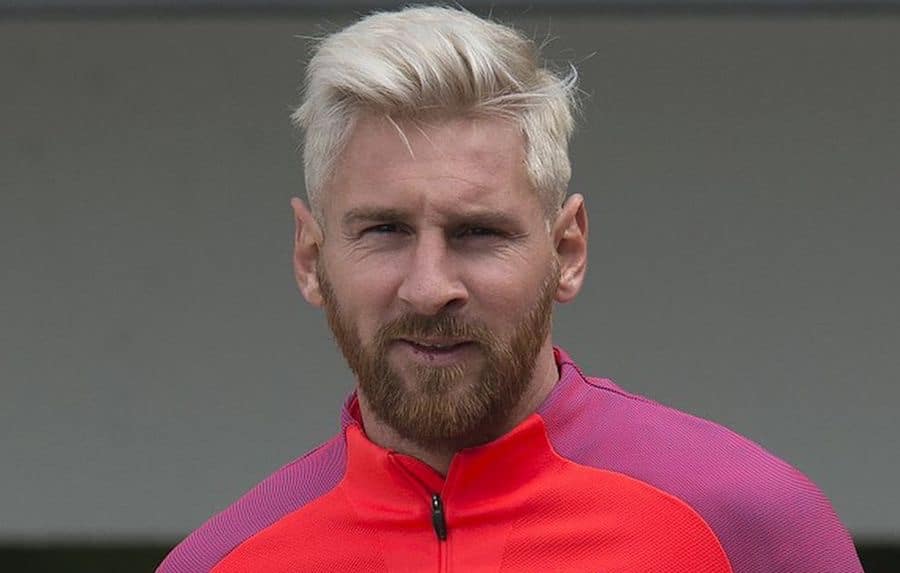 messi barba capelli