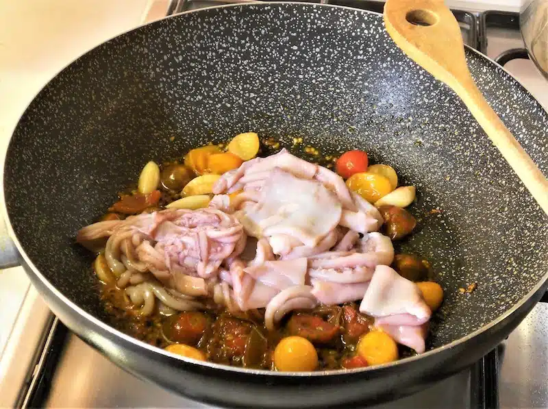 Penne pioppini e totani 2