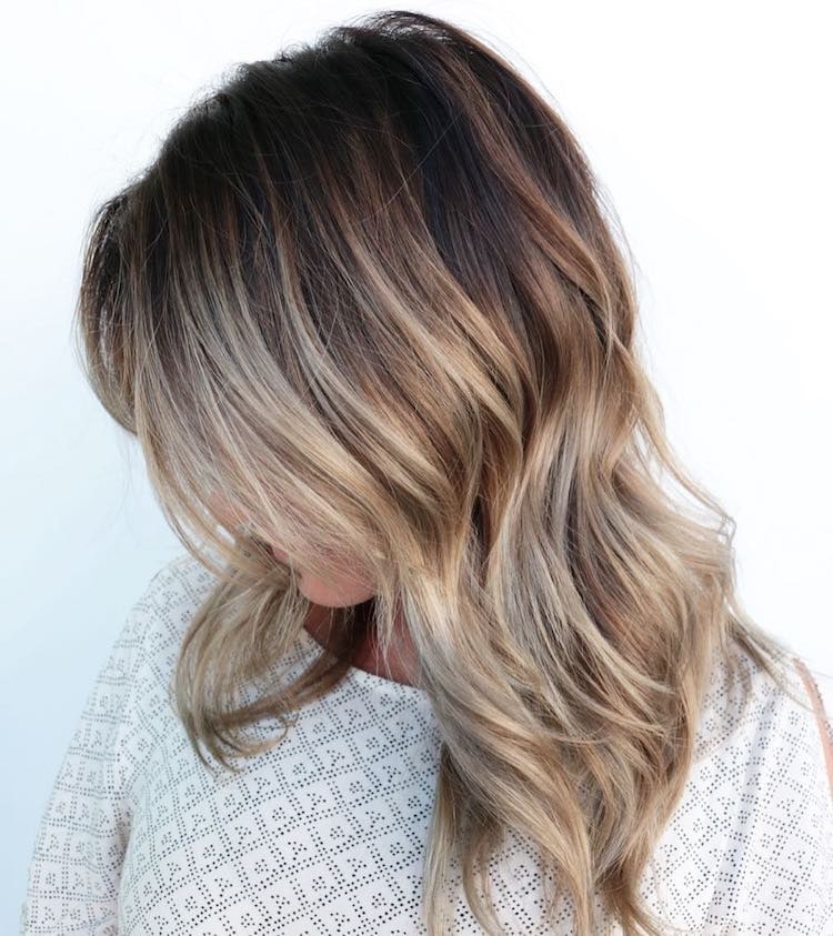 balayage biondo cenere