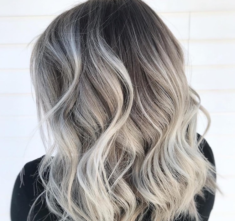 balayage biondo platino-inverno 2019