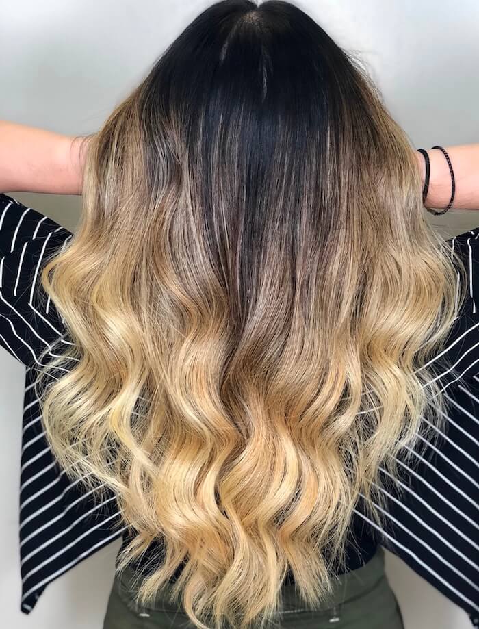 capelli lunghi balayage biondo 2019-