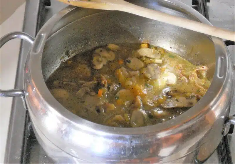 Minestra di zucca e champignon